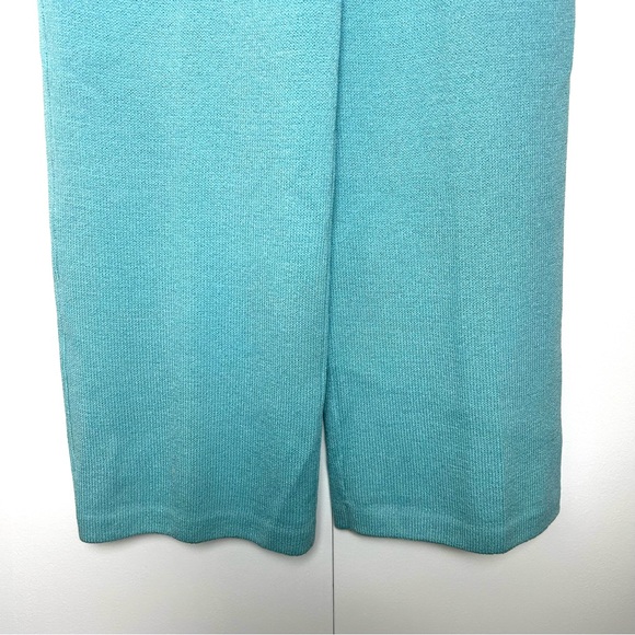 St. John Knit Light Blue Cami Top and Wide Leg Pant Set - Picture 6 of 10